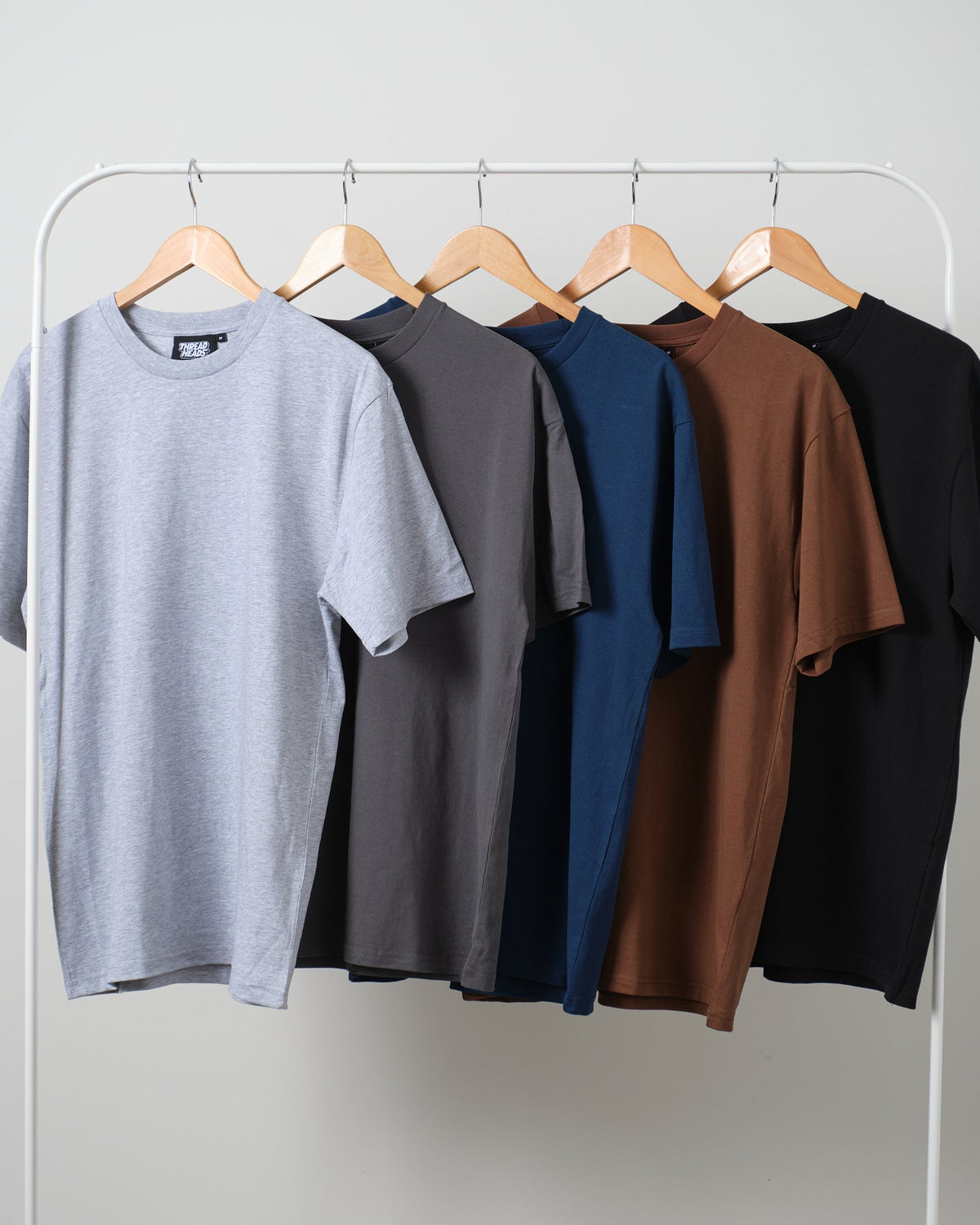 Classic Tee 5 Pack: Grey, Charcoal, Navy, Brown, Black product image 1