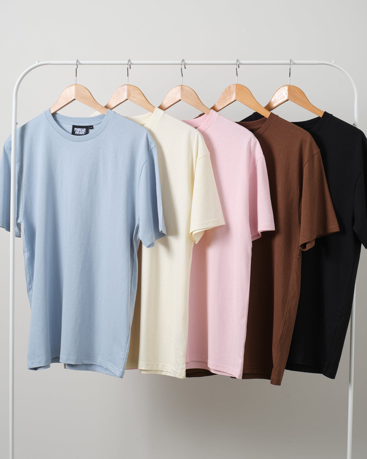 Classic Tee 5 Pack: Pale Blue, Natural, Pink, Brown, Black product image 1