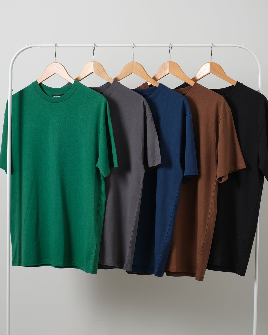 Classic Tee 5 Pack: Green, Charcoal, Navy, Brown, Black product image 1