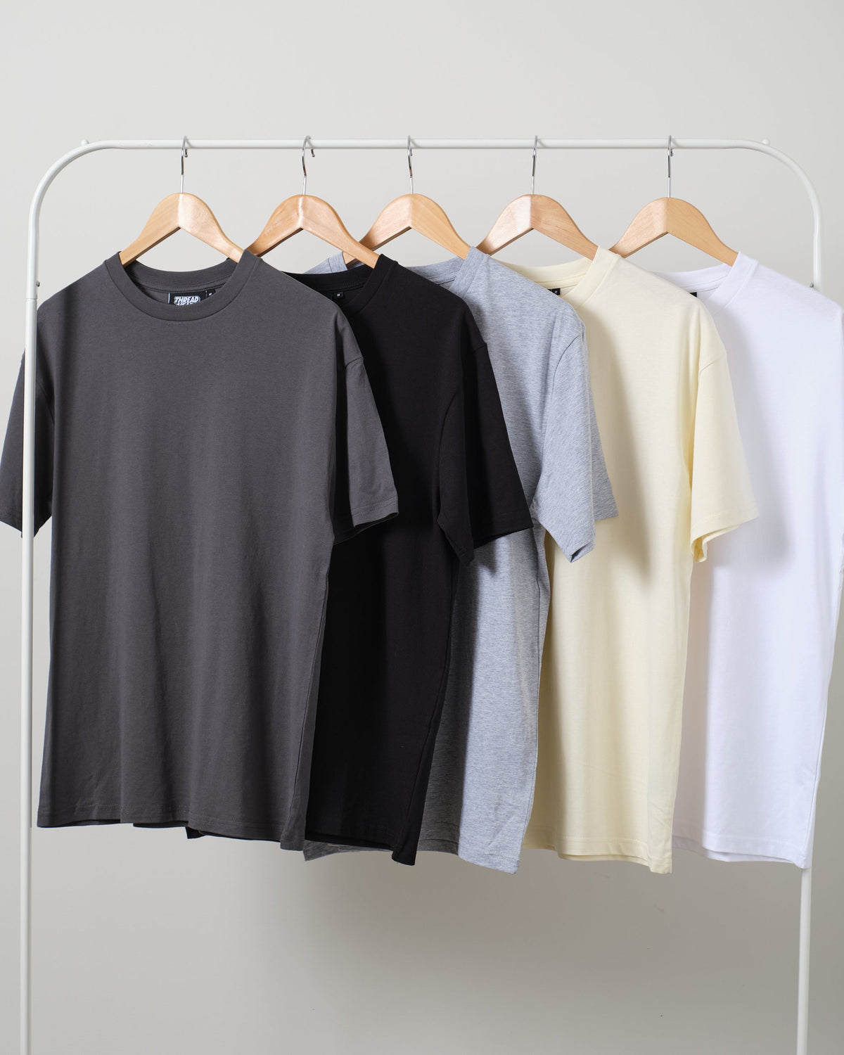 Classic Tee 5 Pack: Charcoal, Black, Grey, Natural, White product image 1