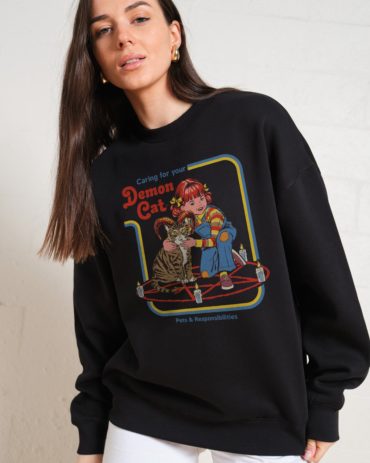 Caring for Your Demon Cat Sweatshirt product image 4