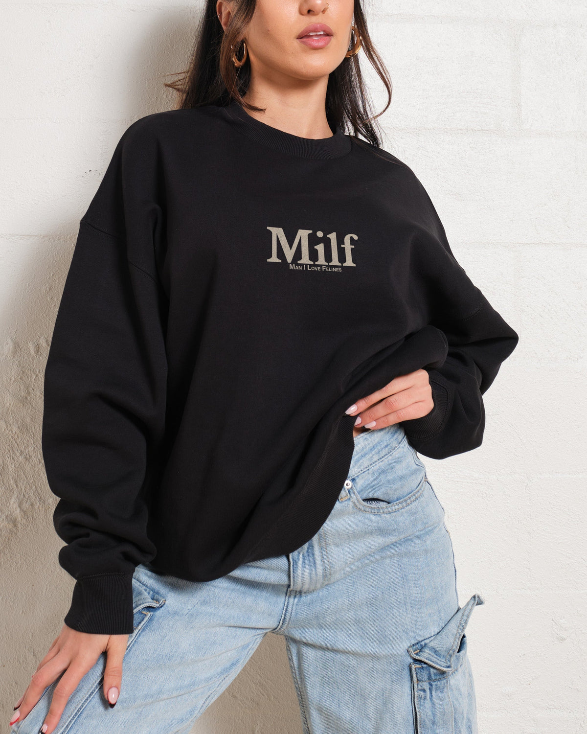 Man I Love Felines Front and Back Sweatshirt product image 2