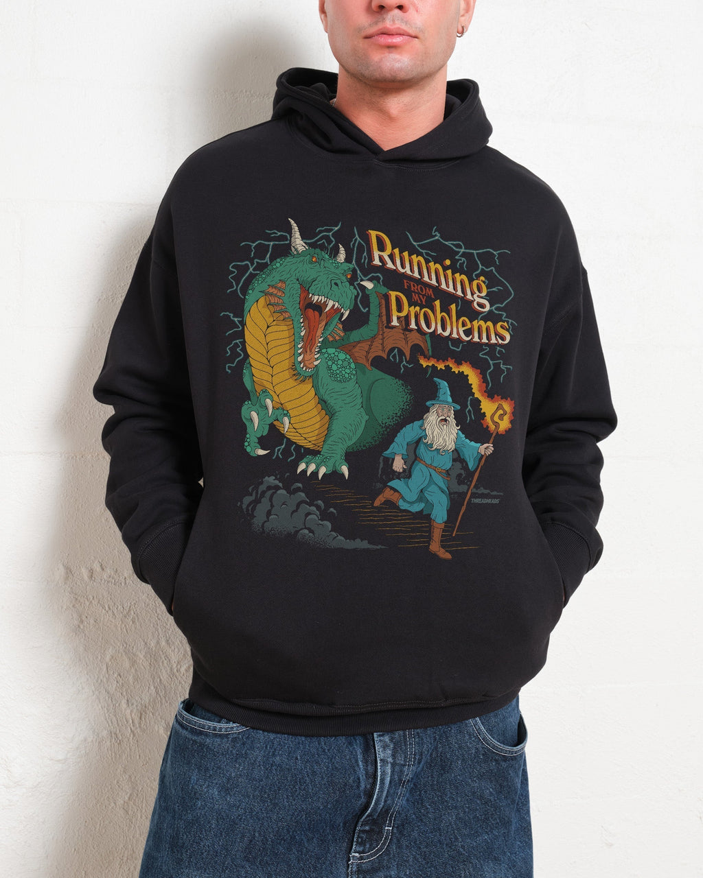 Running From My Problems Dragon Hoodie product image 1