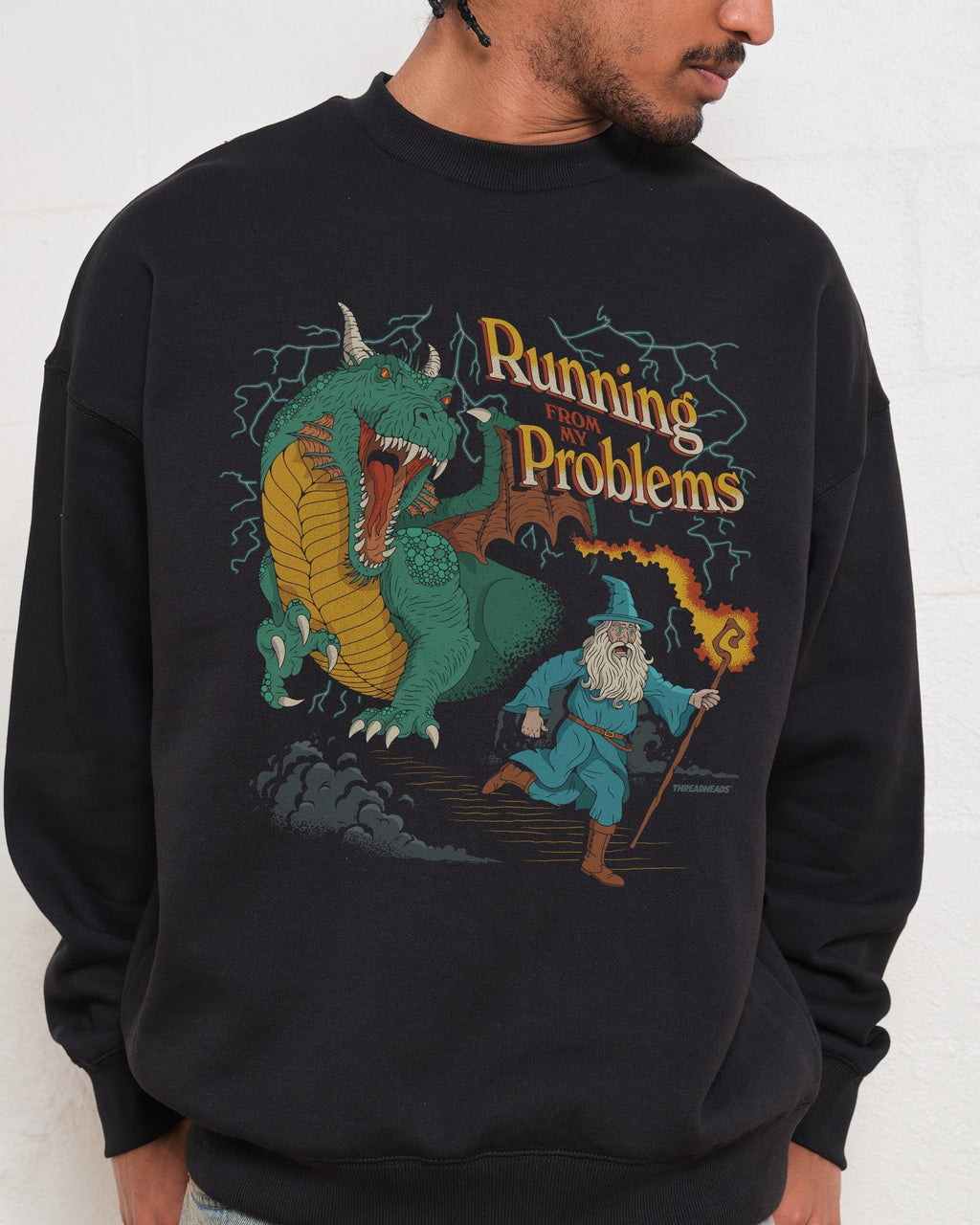 Running From My Problems Dragon Sweatshirt product image 1