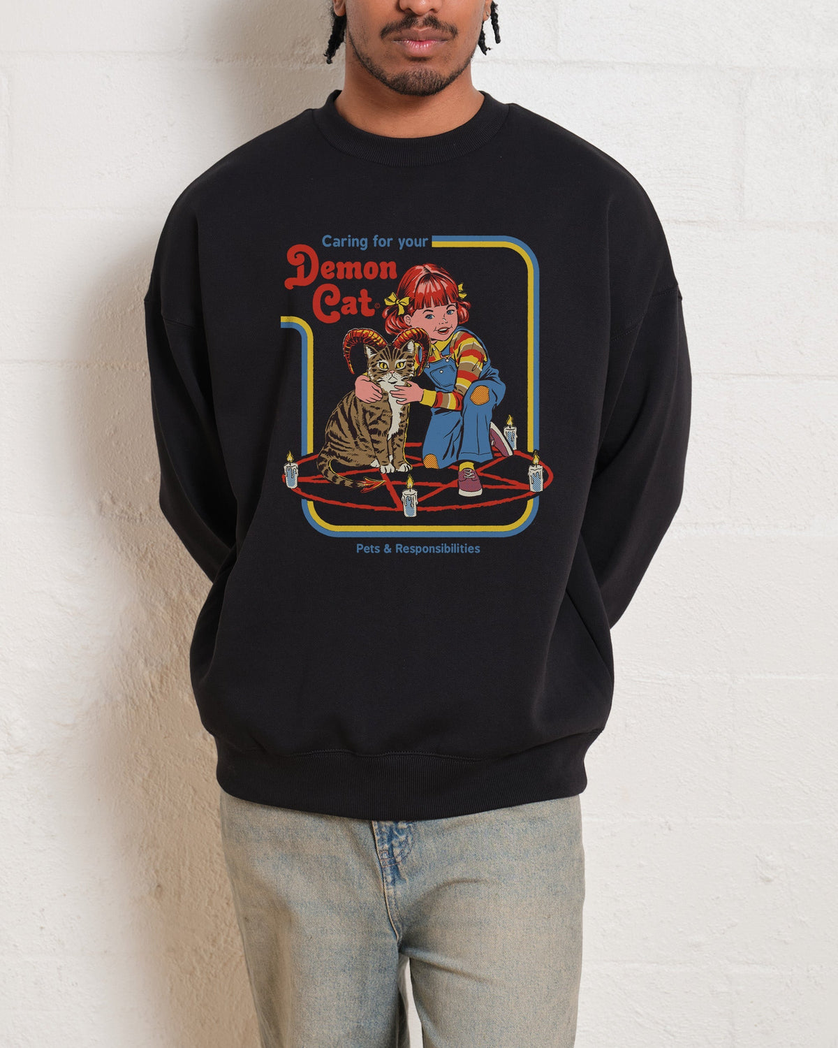 Caring for Your Demon Cat Sweatshirt product image 3