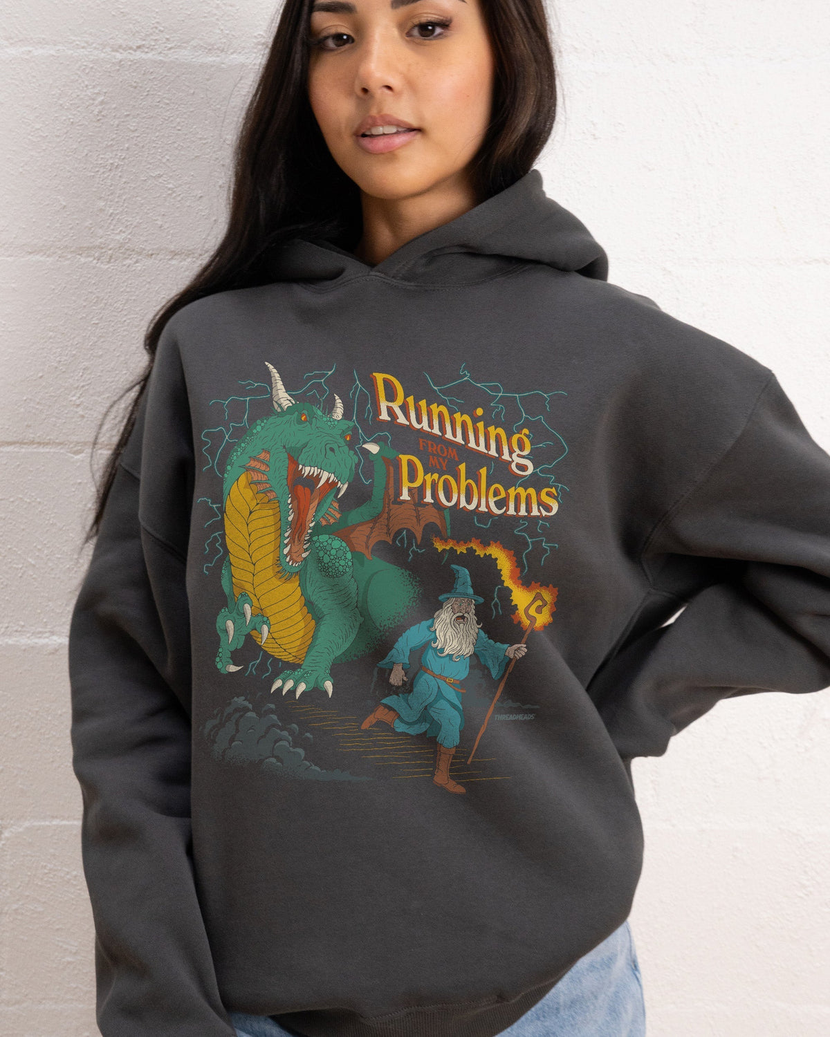 Running From My Problems Dragon Hoodie product image 2