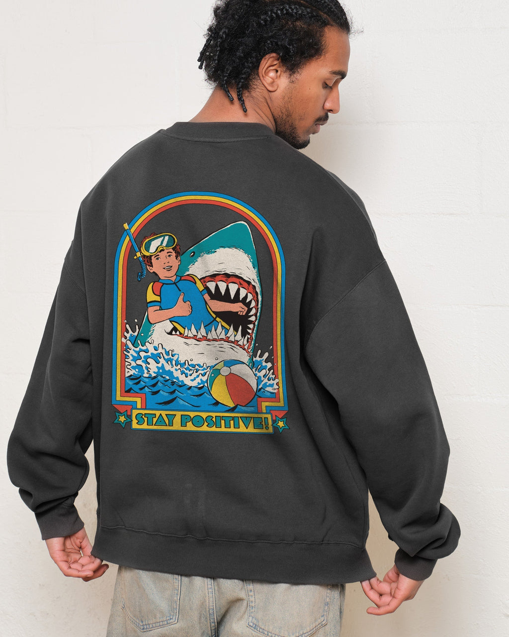 Stay Positive Front and Back Sweatshirt product image 7