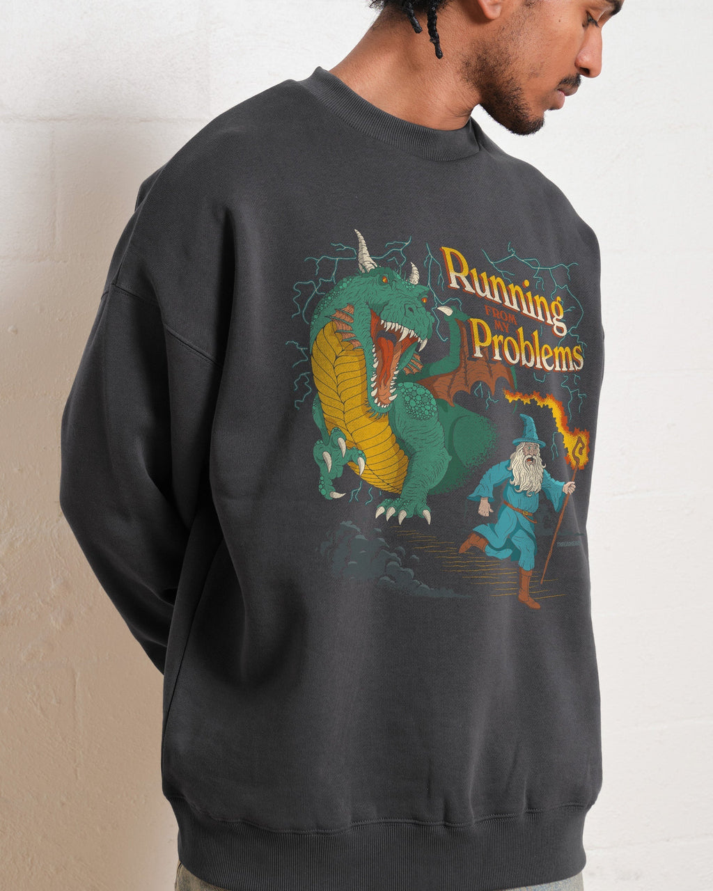 Running From My Problems Dragon Sweatshirt product image 3