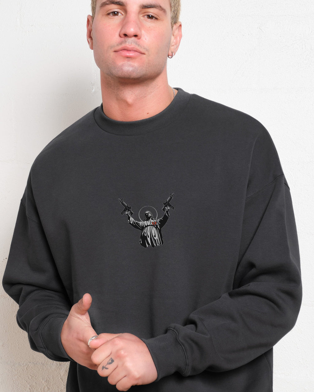 Machine Gun Christ Sweatshirt product image 3