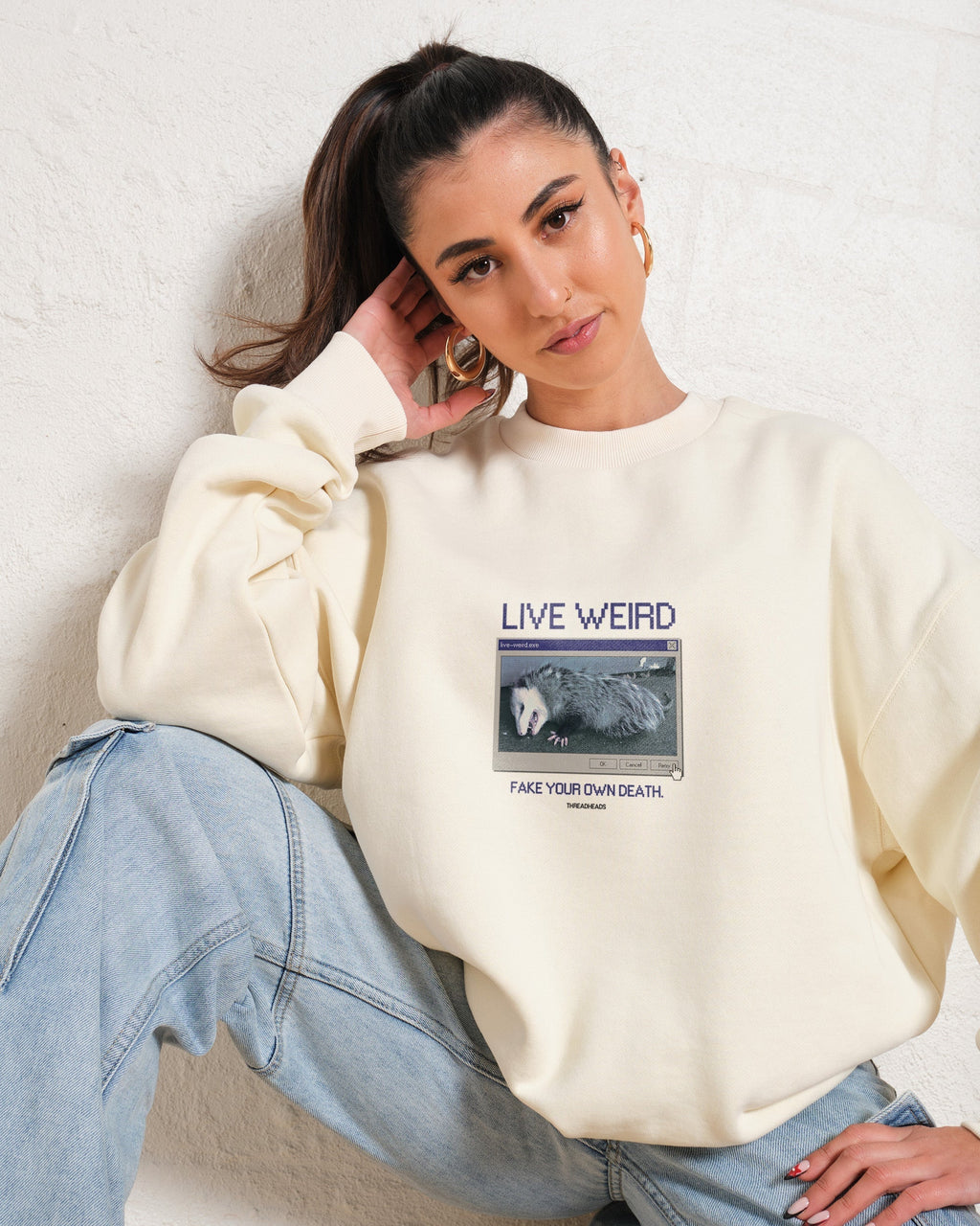 Live Weird, Fake Your Own Death Sweatshirt product image 3