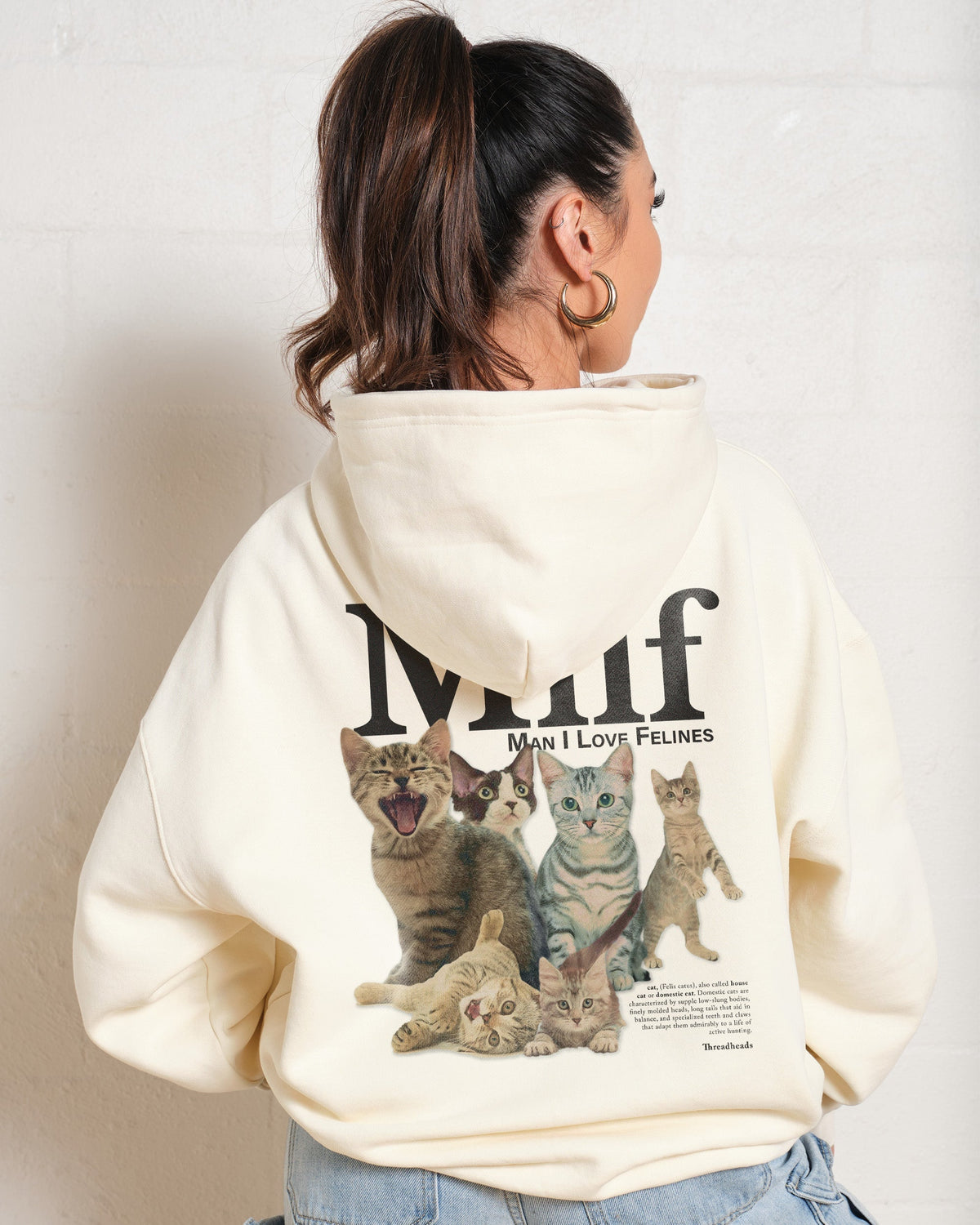 Man I Love Felines Front and Back Hoodie product image 3