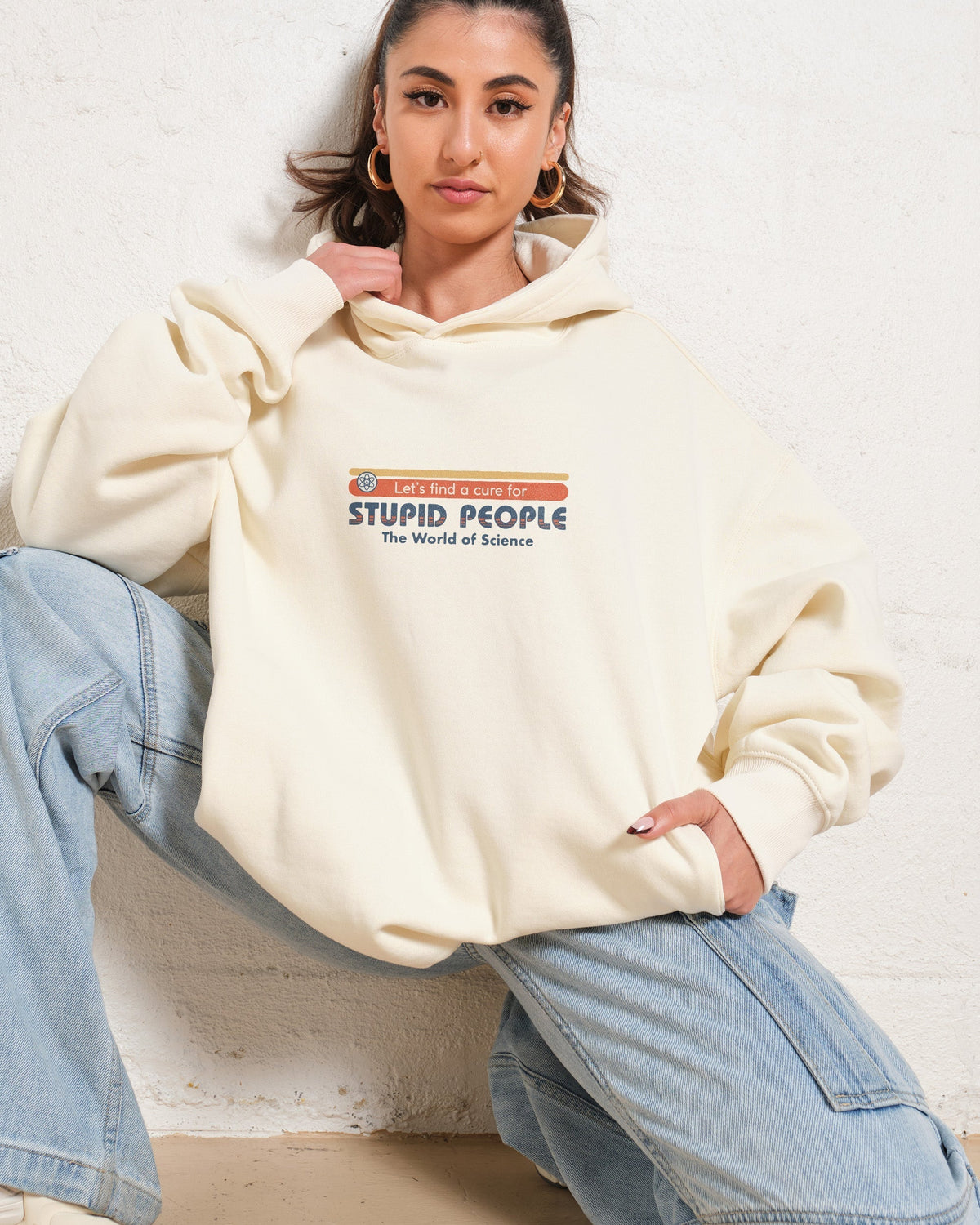 Let's Find a Cure for Stupid People Front and Back Hoodie product image 3