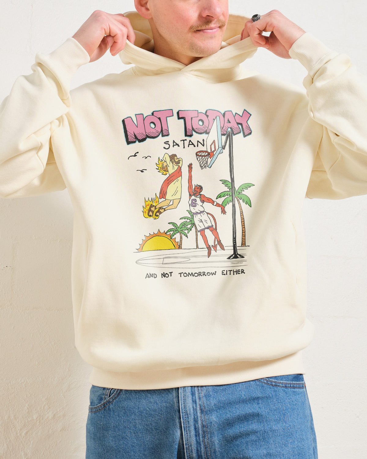 Not Today Satan Hoodie product image 3