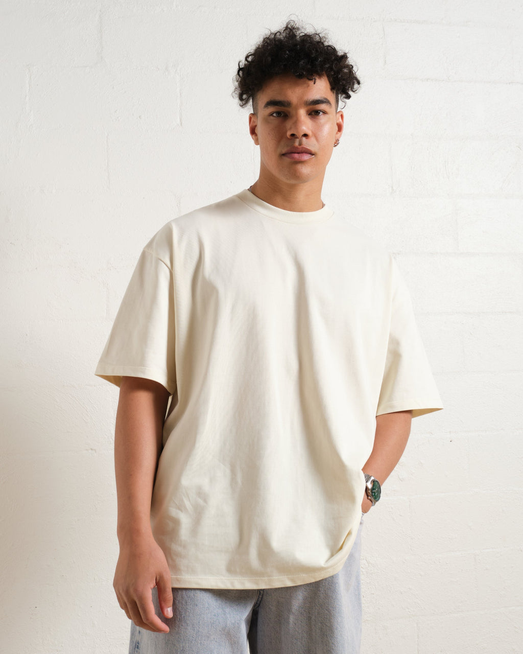 Oversized Tee 4 Pack: Powder Blue, Lilac, White, Natural product image 5