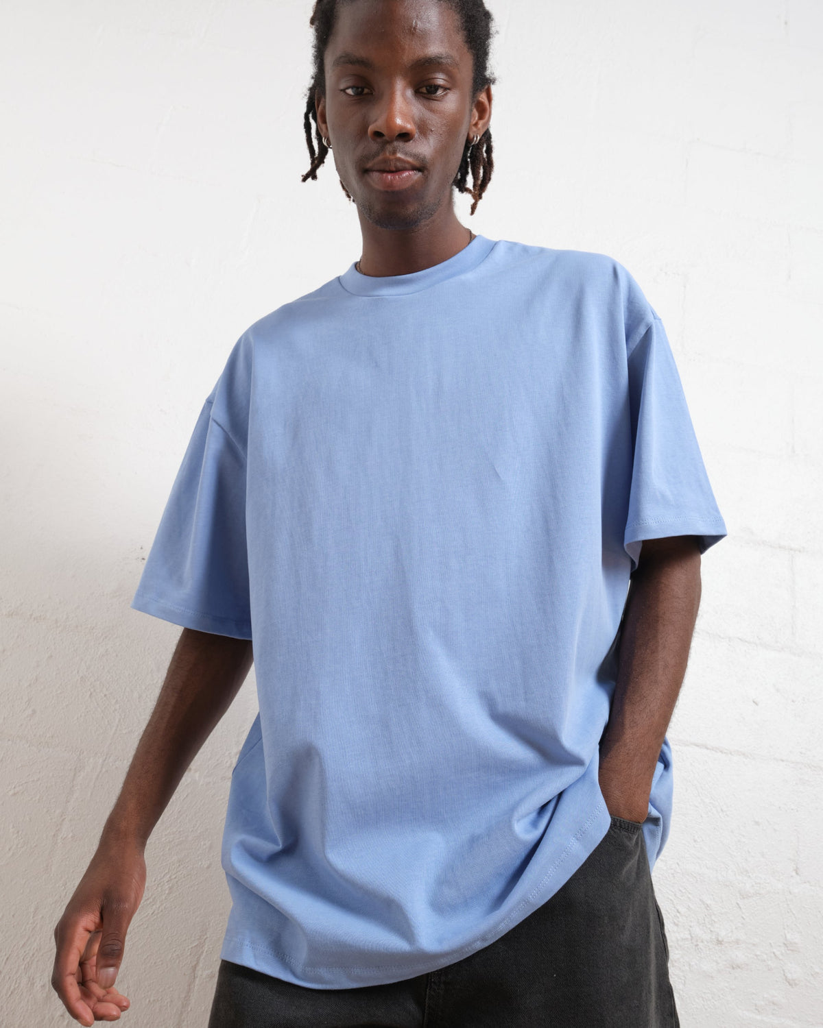 Oversized Tee 4 Pack: Powder Blue, Lilac, White, Natural product image 2