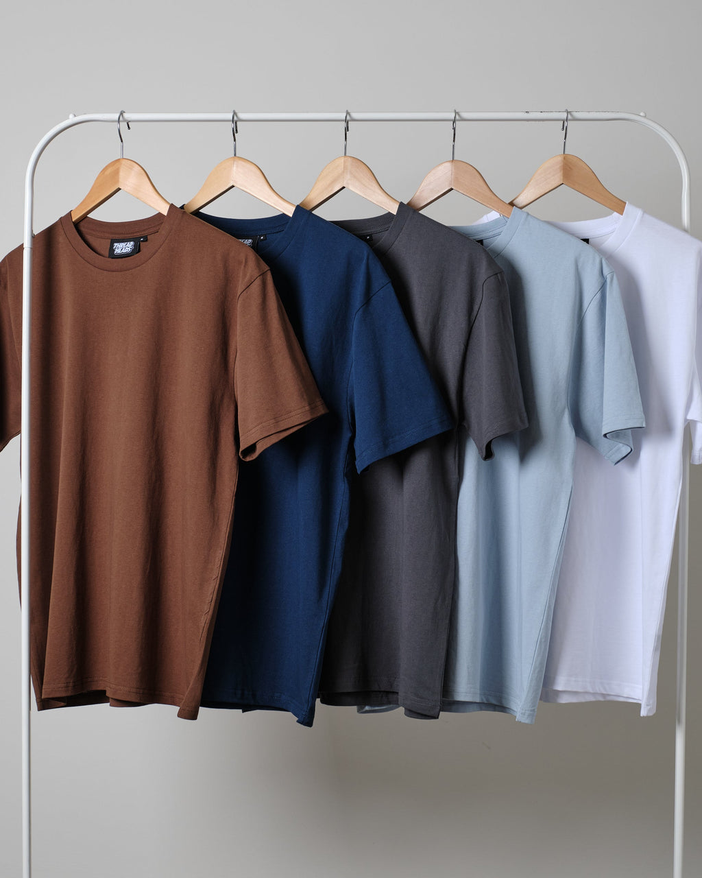 Classic Tee 5-Pack: Brown, Navy, Charcoal, Pale Blue, White product image 1