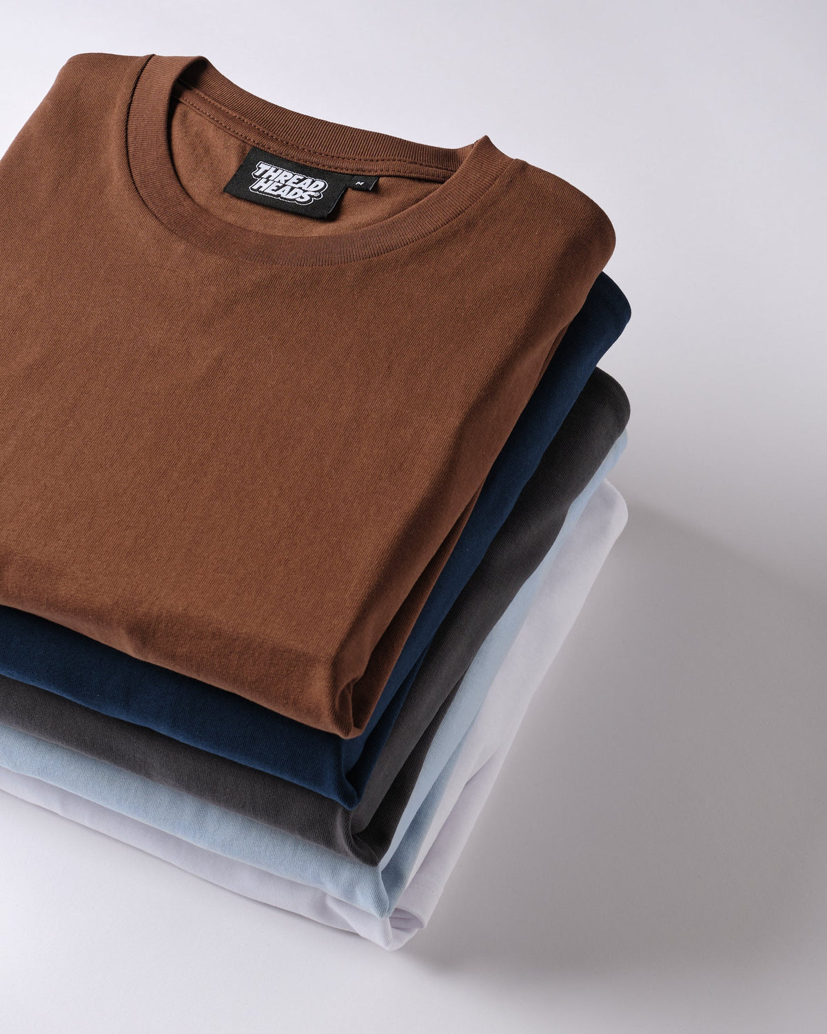 Classic Tee 5-Pack: Brown, Navy, Charcoal, Pale Blue, White product image 3