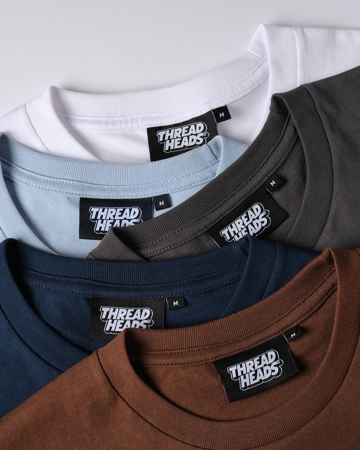 Classic Tee 5-Pack: Brown, Navy, Charcoal, Pale Blue, White product image 2