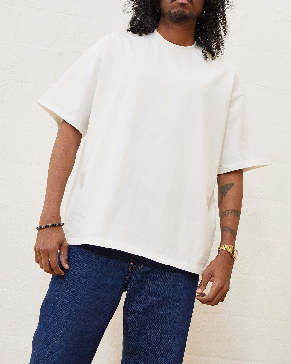 Oversized Tee 4 Pack: Powder Blue, Lilac, White, Natural product image 4