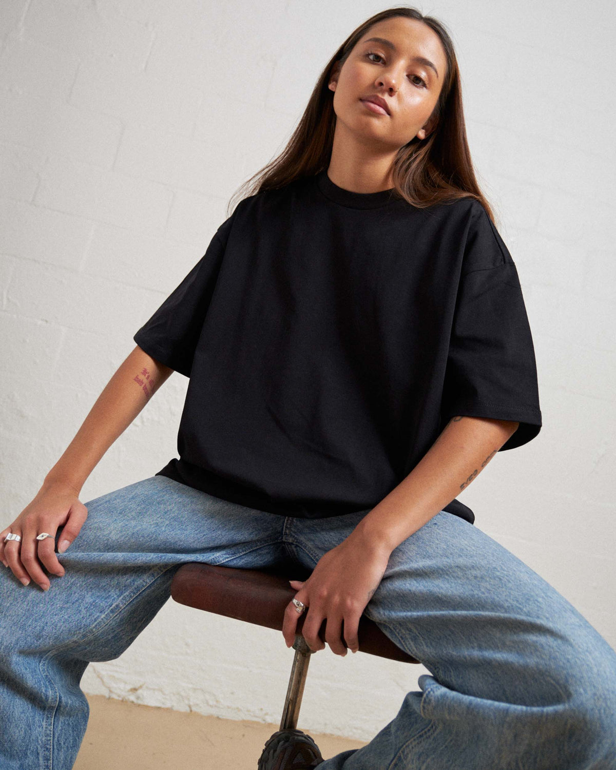 Oversized Tee 2-Pack: Black product image 2