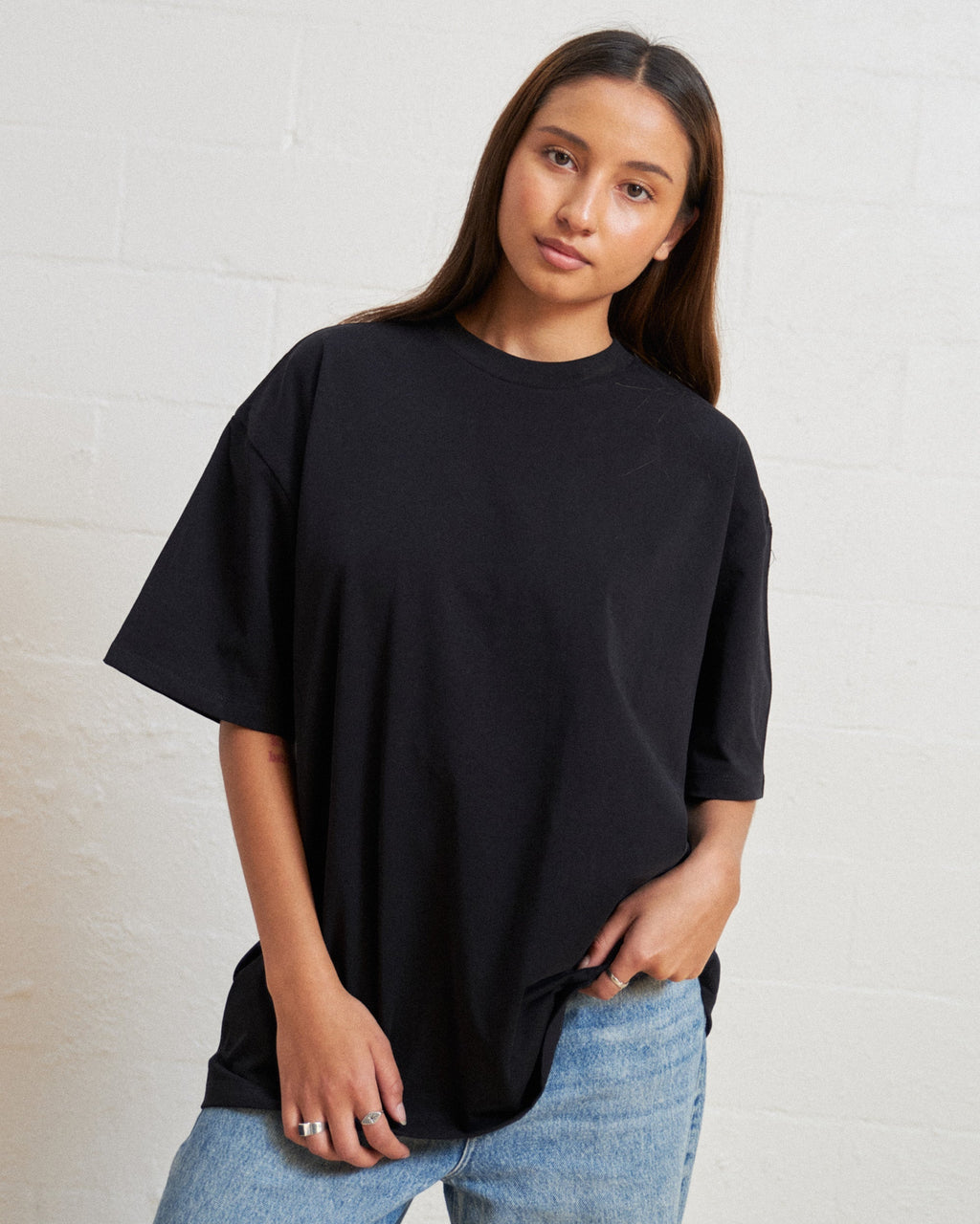 Oversized Tee 4 Pack: Black, Charcoal, Natural, White product image 2